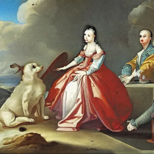 Image similar to painting by the great masters ( 1 7 0 0 )