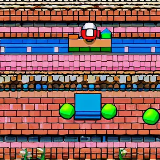 Image similar to gopro footage of toad running through level in super mario bros 2