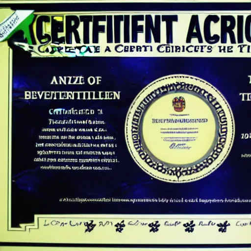 Image similar to a certificate of achievement which certifies that preston is better than a lesbian