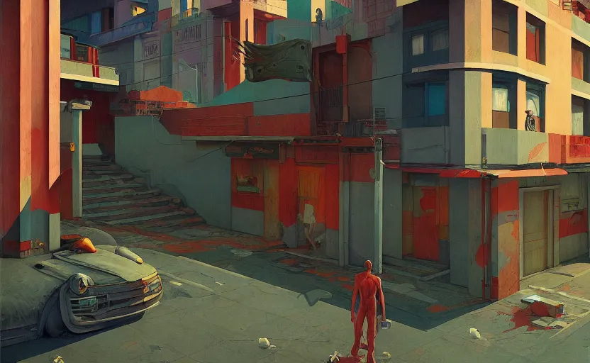 Prompt: Mysteriuos Favela, very coherent, painted by Edward Hopper, Wayne Barlowe, painted by James Gilleard, airbrush, art by JamesJean