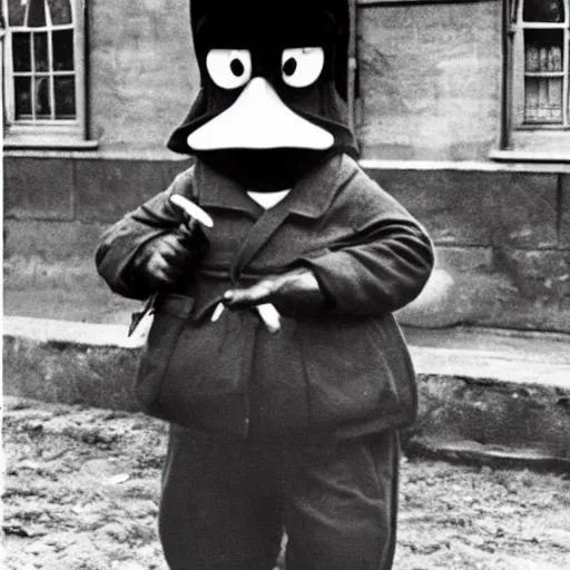 Image similar to a photo of daffy duck in wwii