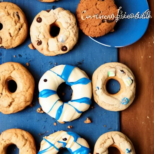 Image similar to cookie monster donuts