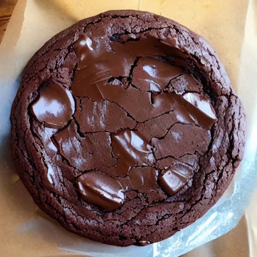 Prompt: reddit.com/r/foodporn double fudge brownie chocolate cookie cake