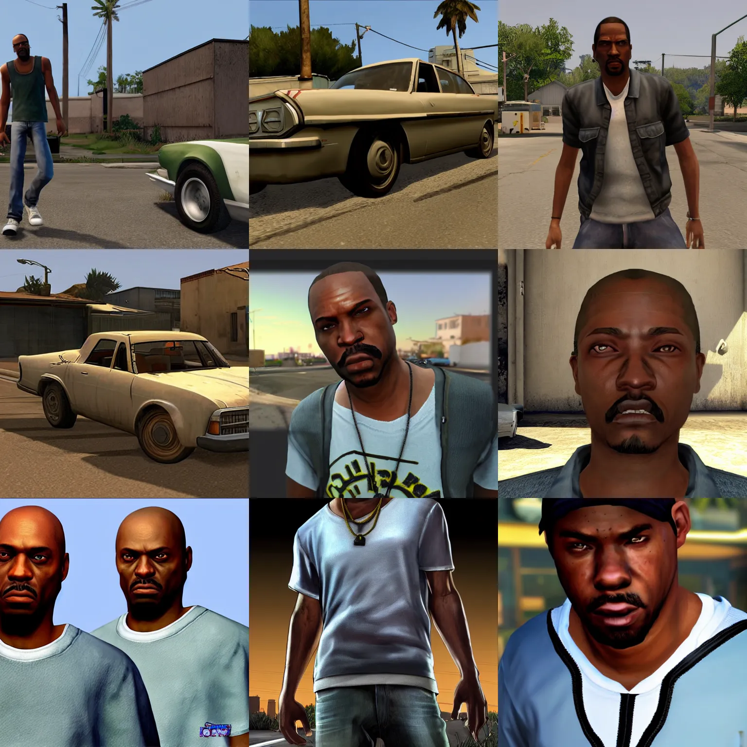 Prompt: CJ from GTA San Andreas, ultrarealistic unreal engine