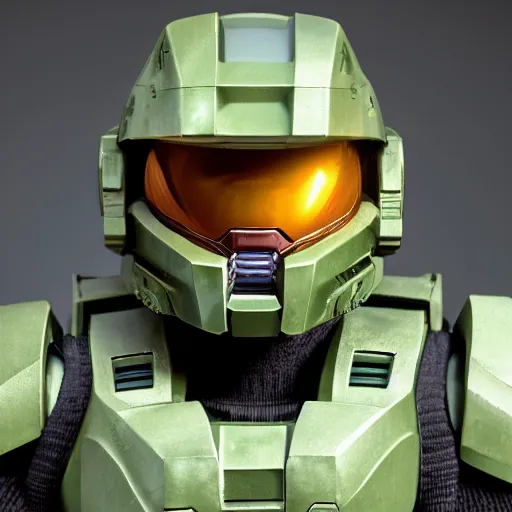 professional photo portrait of the master chief from | Stable Diffusion ...