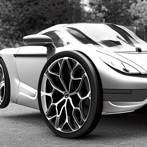 Image similar to a supercar for disabled people with built in wheelchair, photorealistic