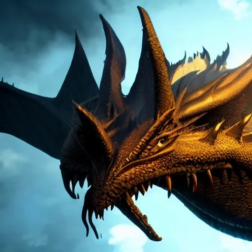 Image similar to dragon, unreal engine