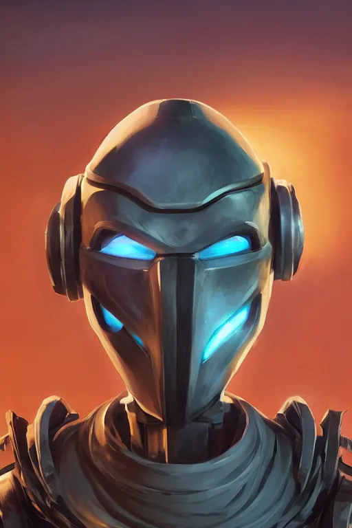 Image similar to epic mask helmet robot ninja portrait stylized as fornite style game design fanart by concept artist gervasio canda, behance hd by jesper ejsing, by rhads, makoto shinkai and lois van baarle, ilya kuvshinov, rossdraws global illumination radiating a glowing aura global illumination ray tracing hdr render in unreal engine 5