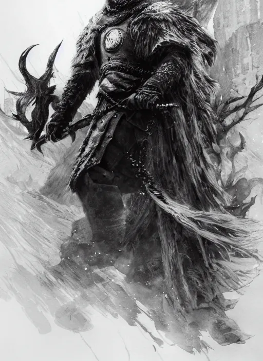 Image similar to portrait, The Nights Watch, battling the beasts beyond the wall, watercolor, dramatic lighting, cinematic, establishing shot, extremely high detail, foto realistic, cinematic lighting, pen and ink, intricate line drawings, by Yoshitaka Amano, Ruan Jia, Kentaro Miura, Artgerm, post processed, concept art, artstation, matte painting, style by eddie mendoza, raphael lacoste, alex ross