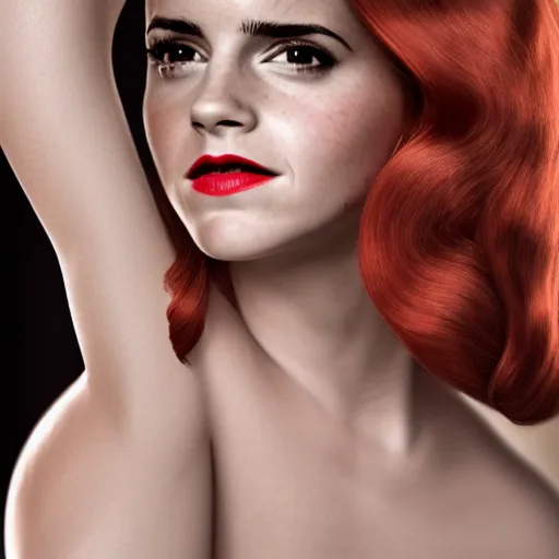 Image similar to Emma Watson as Jessica Rabbit, (EOS 5DS R, f/8, 1/125, modelsociety, symmetric balance)