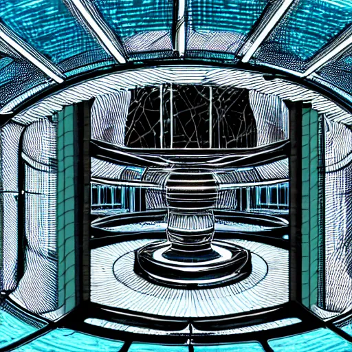 Image similar to interior alien science facility high detail, digital art