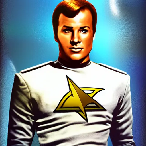 Prompt: captain james kirk, digital art