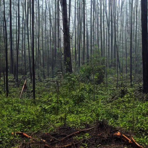 Image similar to clearfelled jungle, slash and burn