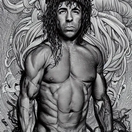 Image similar to joe rogan as medusa