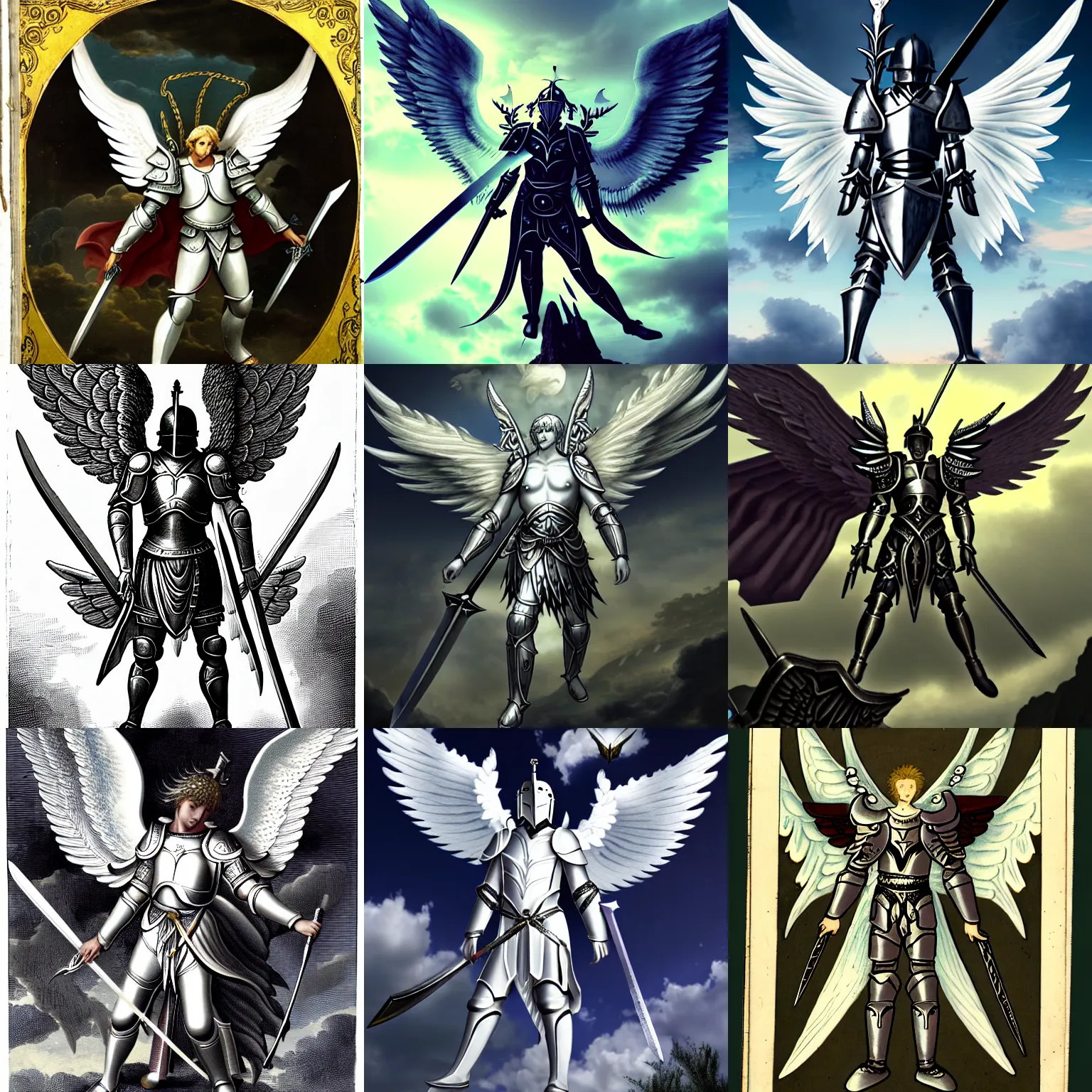 male angel warrior armor