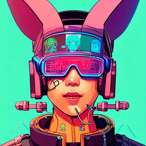 Image similar to portrait painting of cyberpunk chuu kpop cheerful smiling mercenary, sharp focus, award - winning, trending on artstation, masterpiece, highly detailed, intricate. art by josan gonzales and moebius and deathburger