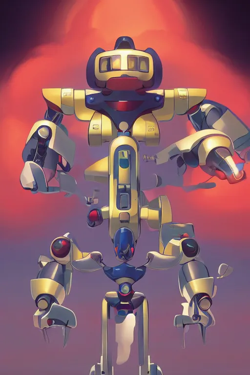 Image similar to metabots medabots medarotto medarot robot minimalist comics, behance hd by jesper ejsing, by rhads, makoto shinkai and lois van baarle, ilya kuvshinov, rossdraws global illumination ray tracing hdr radiating a glowing aura