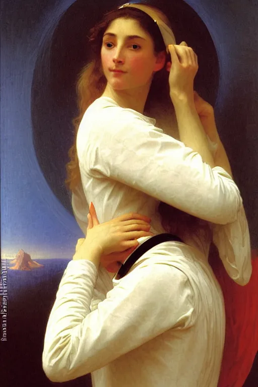 Image similar to portrait of a astronaut, by bouguereau