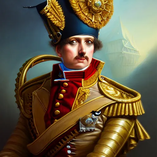 Prompt: youtuber general sam dressed as napoleon, intricate, highly detailed, centered, digital painting, artstation, concept art, smooth, sharp focus, illustration, artgerm, tomasz alen kopera, peter mohrbacher, donato giancola, joseph christian leyendecker, wlop, boris vallejo