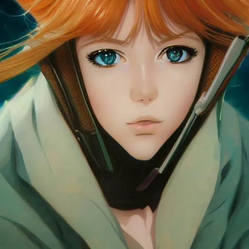 Prompt: An anime portrait of beautiful woman still from Macross 1985 by Stanley Artgerm Lau ,WLOP, Ilya Kuvshinov ,James Jean, Andrei Riabovitchev , symmetrical