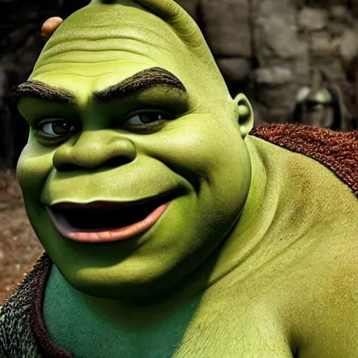 Image similar to shrek dinosaur