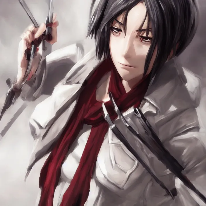 Image similar to mikasa ackerman trending on artstation