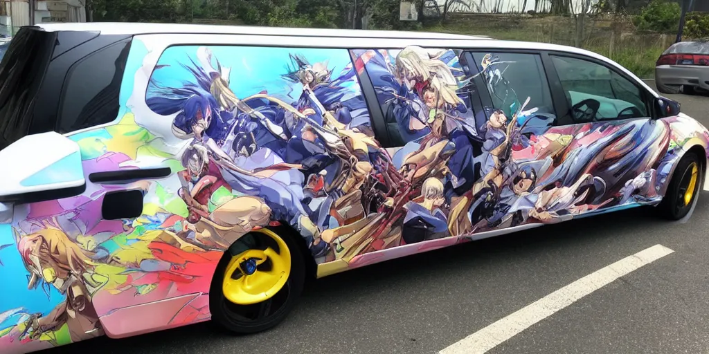 Prompt: anime car wrap