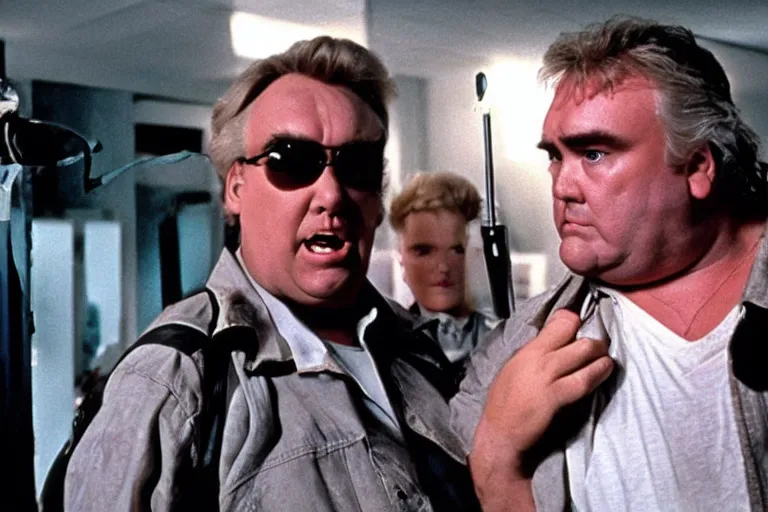 Image similar to VFX movie where John Candy plays the Terminator by James Cameron