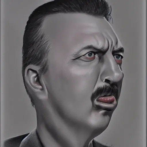 Prompt: Portrait of Igor Ivanovich Strelkov calling for total mobilization, photo-realistic, 2K, highly detailed, by Giger