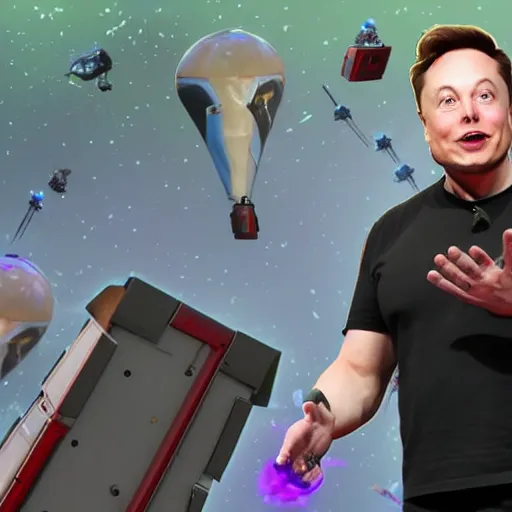 Prompt: Elon Musk in Fortnite