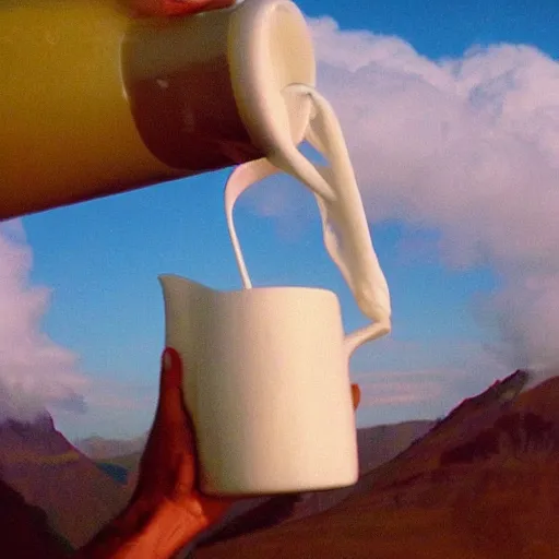 Image similar to milk jug god, in the clouds, godly, divine, beautiful