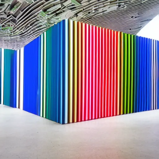 Image similar to masterwork by Carlos Cruz-Diez