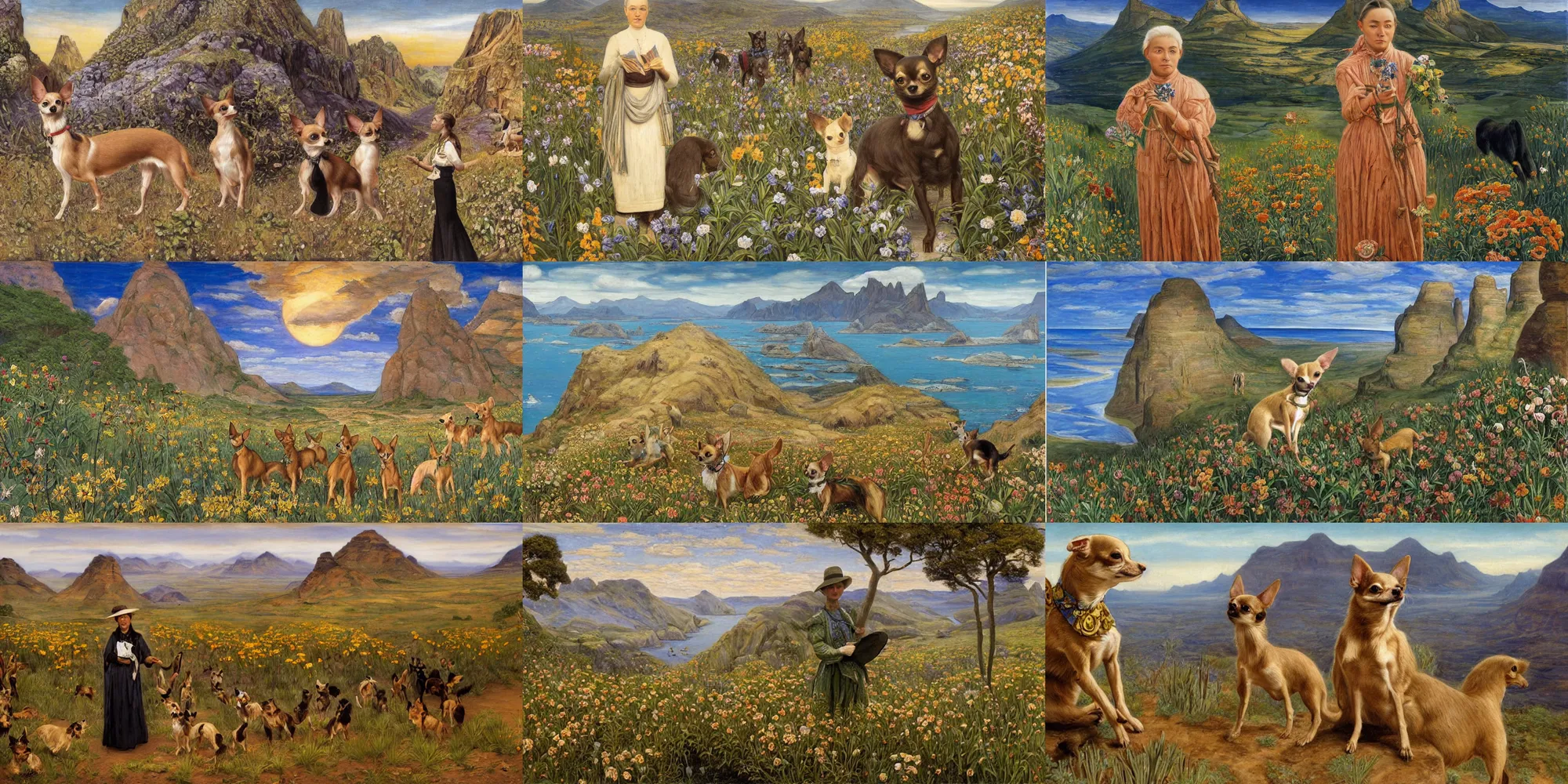 Prompt: chihuahua Marianne North