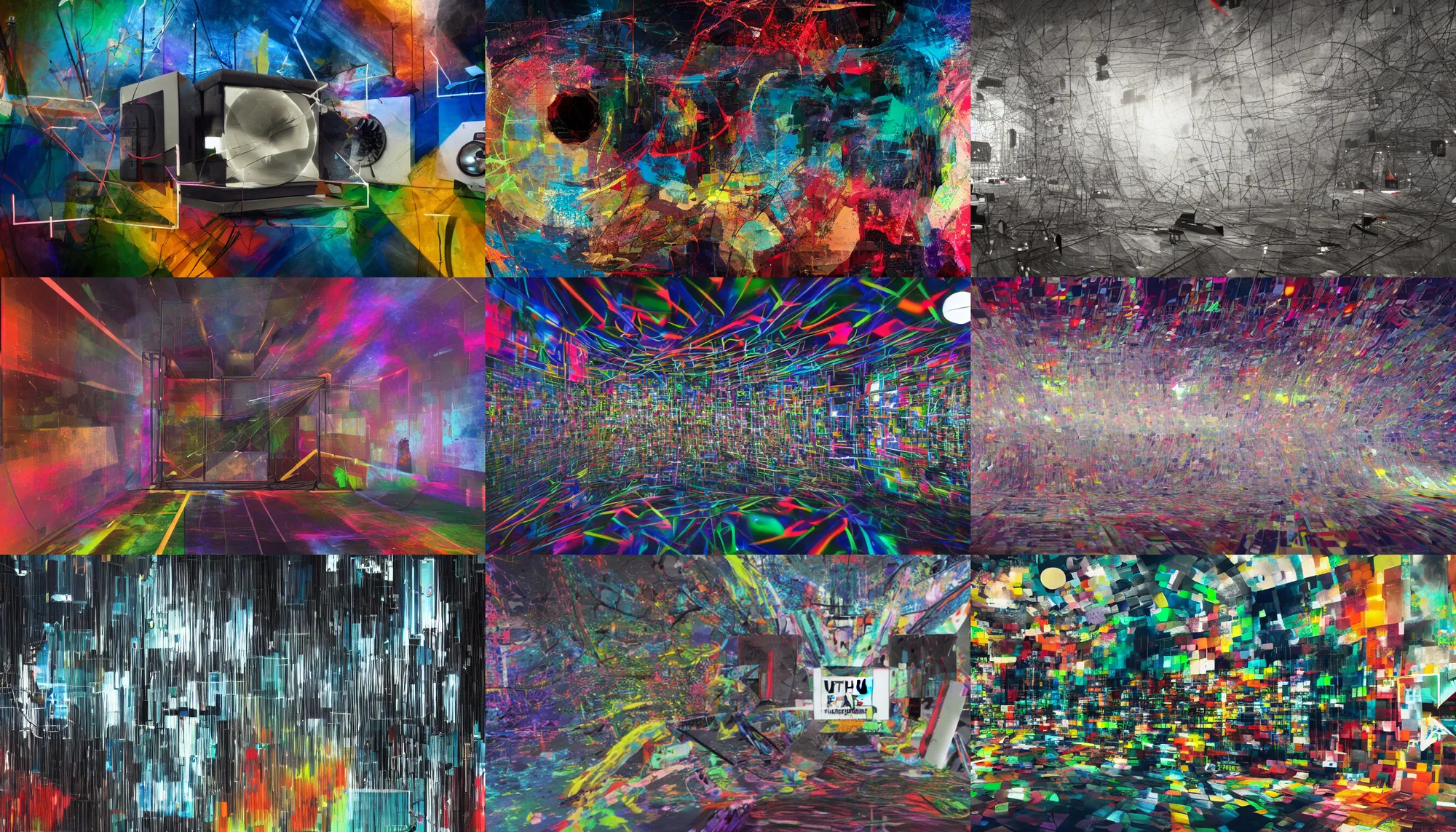 Image similar to a backdrop for a tv show about experimental music and art, ultra - realistic, 4 k, color, trending on artstation
