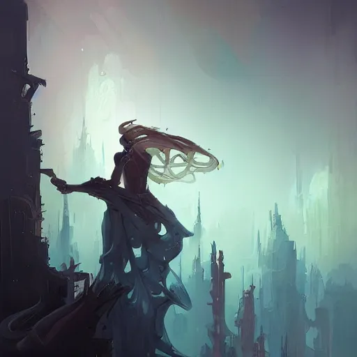 Prompt: a painting in the style of peter mohrbacher and in the style of stephan martiniere.