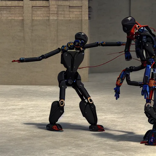 Image similar to Boston Dynamics Atlas robot as Prince of Persia macintosh game character