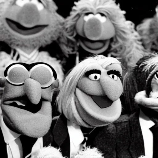 Image similar to muppets on nuremberg trial