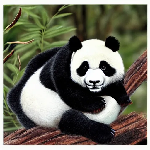 Prompt: panda dragon