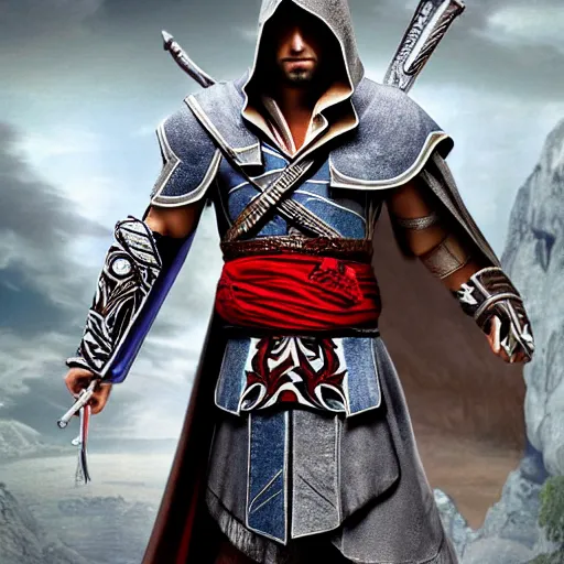 Image similar to ezio auditore as an aztec