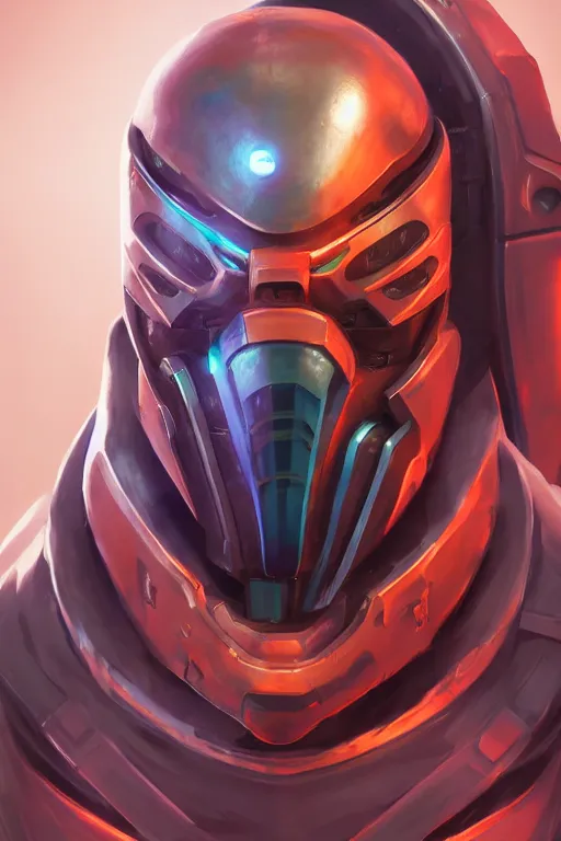 Image similar to epic mask helmet robot ninja portrait stylized as fornite style game design fanart by concept artist gervasio canda, behance hd by jesper ejsing, by rhads, makoto shinkai and lois van baarle, ilya kuvshinov, rossdraws global illumination radiating a glowing aura global illumination ray tracing hdr render in unreal engine 5