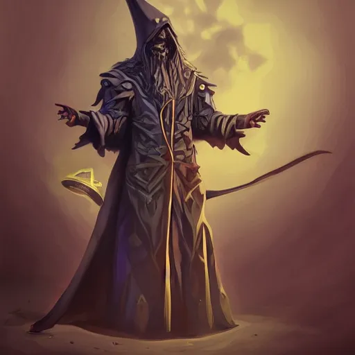 Image similar to evil wizard, trending on artstation
