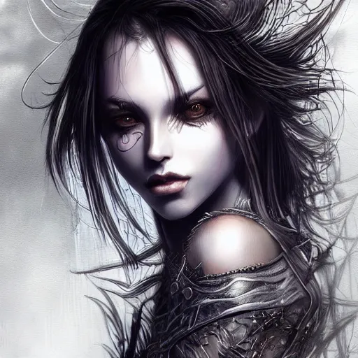 Prompt: the brittle. digital painting, vertical lines, intricate, beautiful, highly detailed, grunge, illustration, abstract art by artgerm and luis royo, trending on artstatio. darker bottom