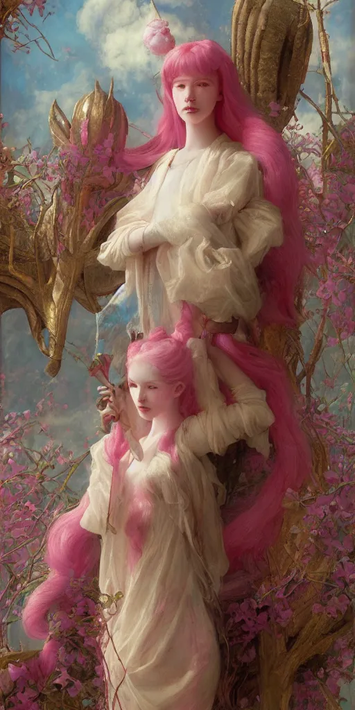 Prompt: princess bubblegum, masterpiece by Edgar Maxence and Ross Tran and Michael Whelan, gustav dore, 8k, octane render