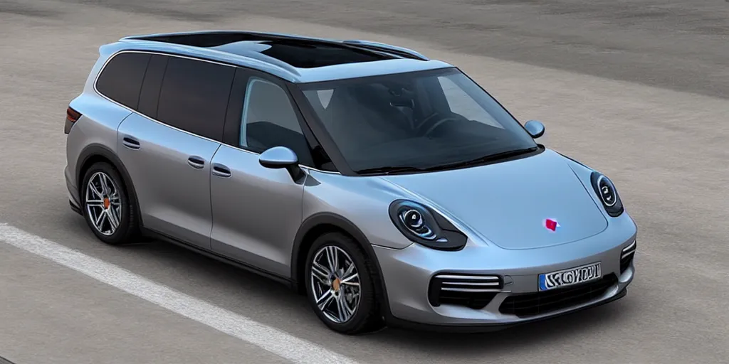 Image similar to “2021 Porsche Minivan, ultra realistic, 4K, high detail”