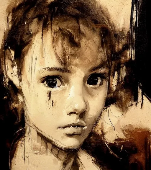 Image similar to portrait of a young cute beautiful short female with brown hair and big brown eyes artwork by Guy Denning, Ross Tran