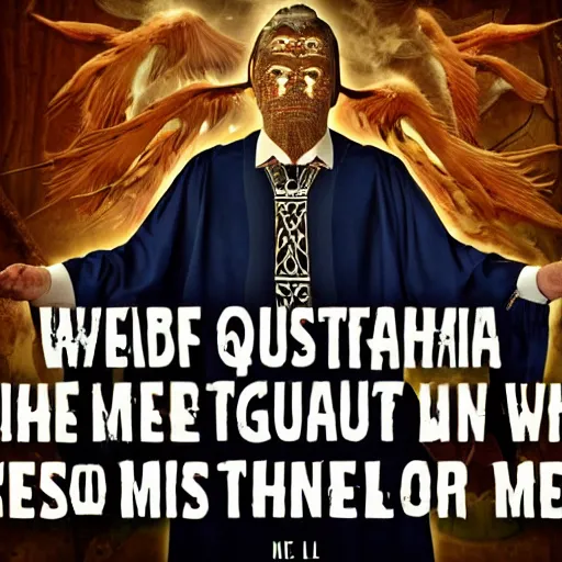 Prompt: The shaman attorney is a man who's been through the trials of life. His diabolical ways have led him to become one of the most powerful men in the world. He envisions himself as something like a god, and no matter what he does or says, people will follow his every order without question.