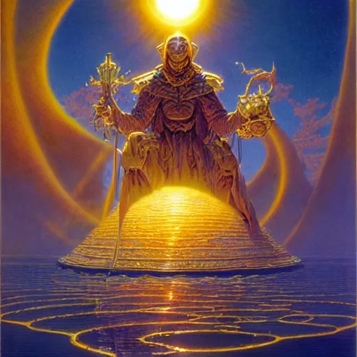 Image similar to The Sun King, by James C. Christensen and Michael Whelan and Bruce Pennington