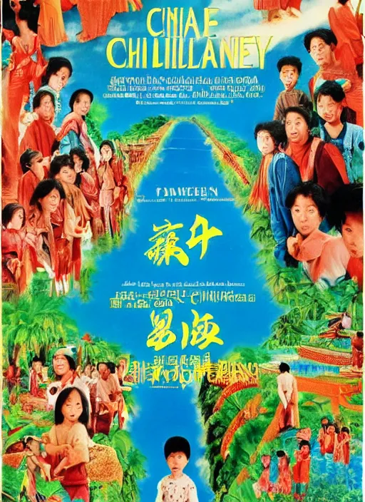 Prompt: poster for a movie called the chinese child's journey in the philippine islands, 8 k, hd, photo by slim aarons