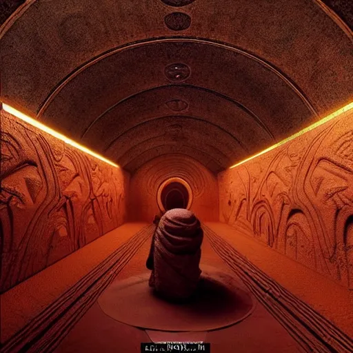 Prompt: colour aesthetic highly detailed photography scene arakis from dune ( 2 0 2 1 ) by alejandro hodorovski and denis villeneuve and gregory crewdson style characters with very highly detailed faces. with many details by andrei tarkovsky and caravaggio in sci - fi style. volumetric natural light hyperrealism photo on dsmc 3 system