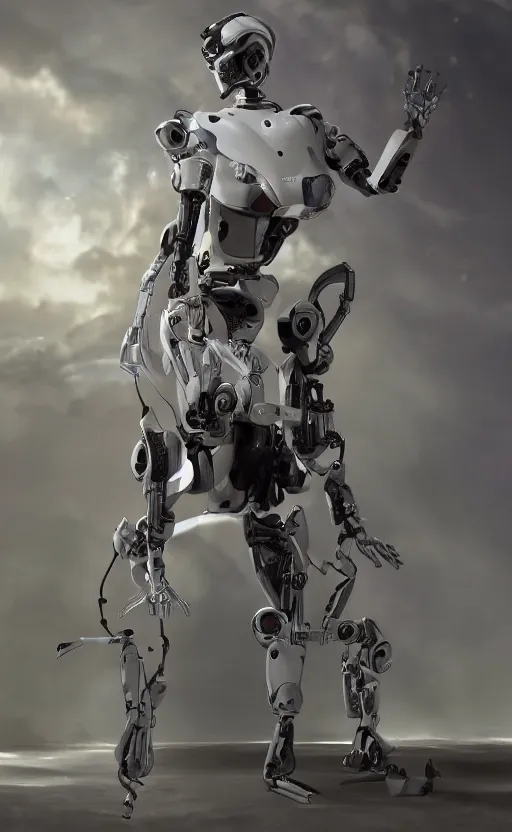 Prompt: sci - fi, human - robot concept, high definition, biorobot